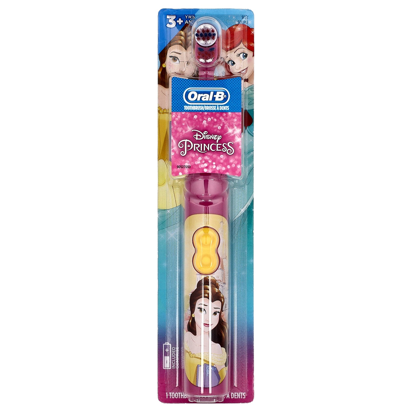 Oral-B, Kids, Battery Power Toothbrush, Soft, 3+ Years, Disney Princess, 1 Toothbrush