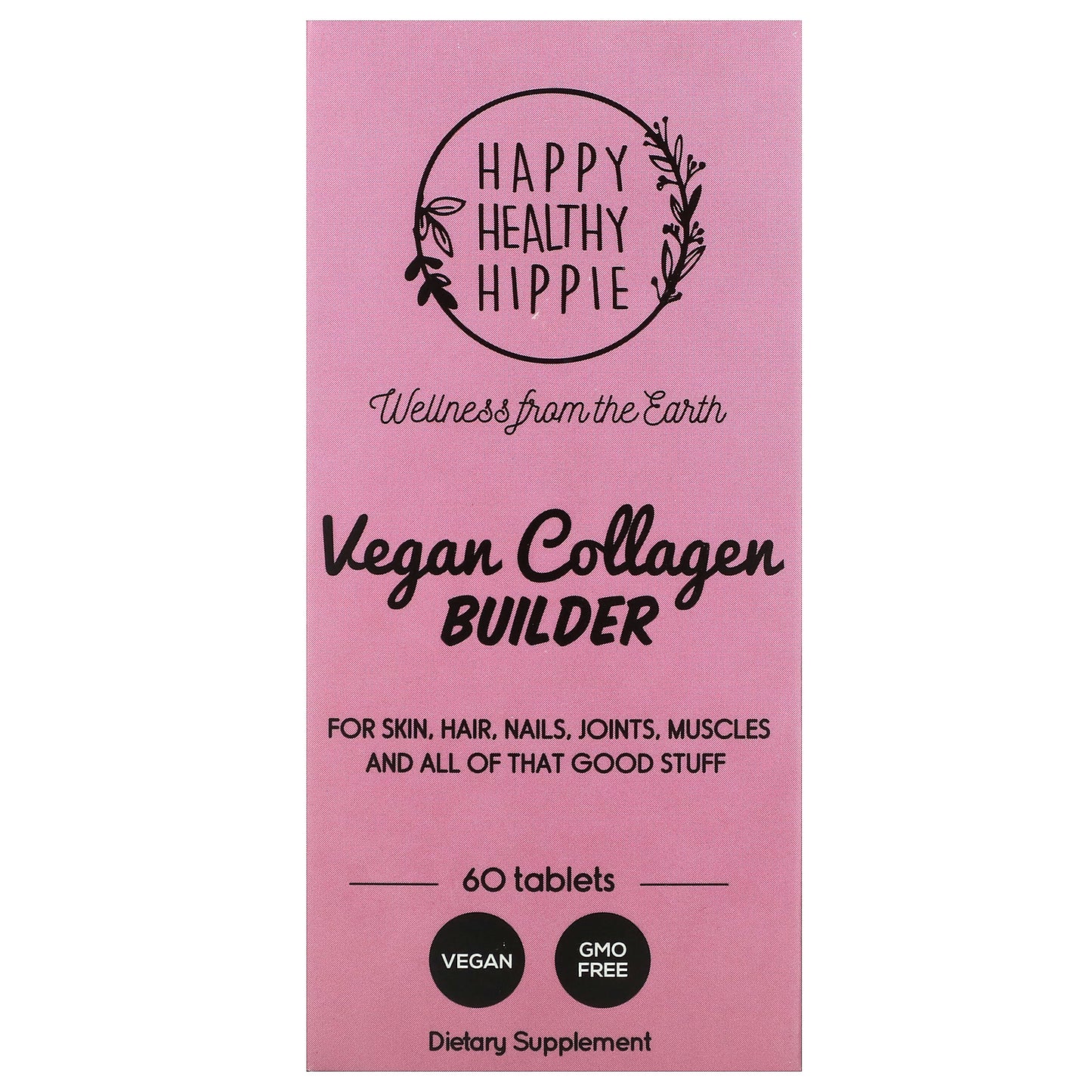 Happy Healthy Hippie, Vegan Collagen Builder, 60 Tablets