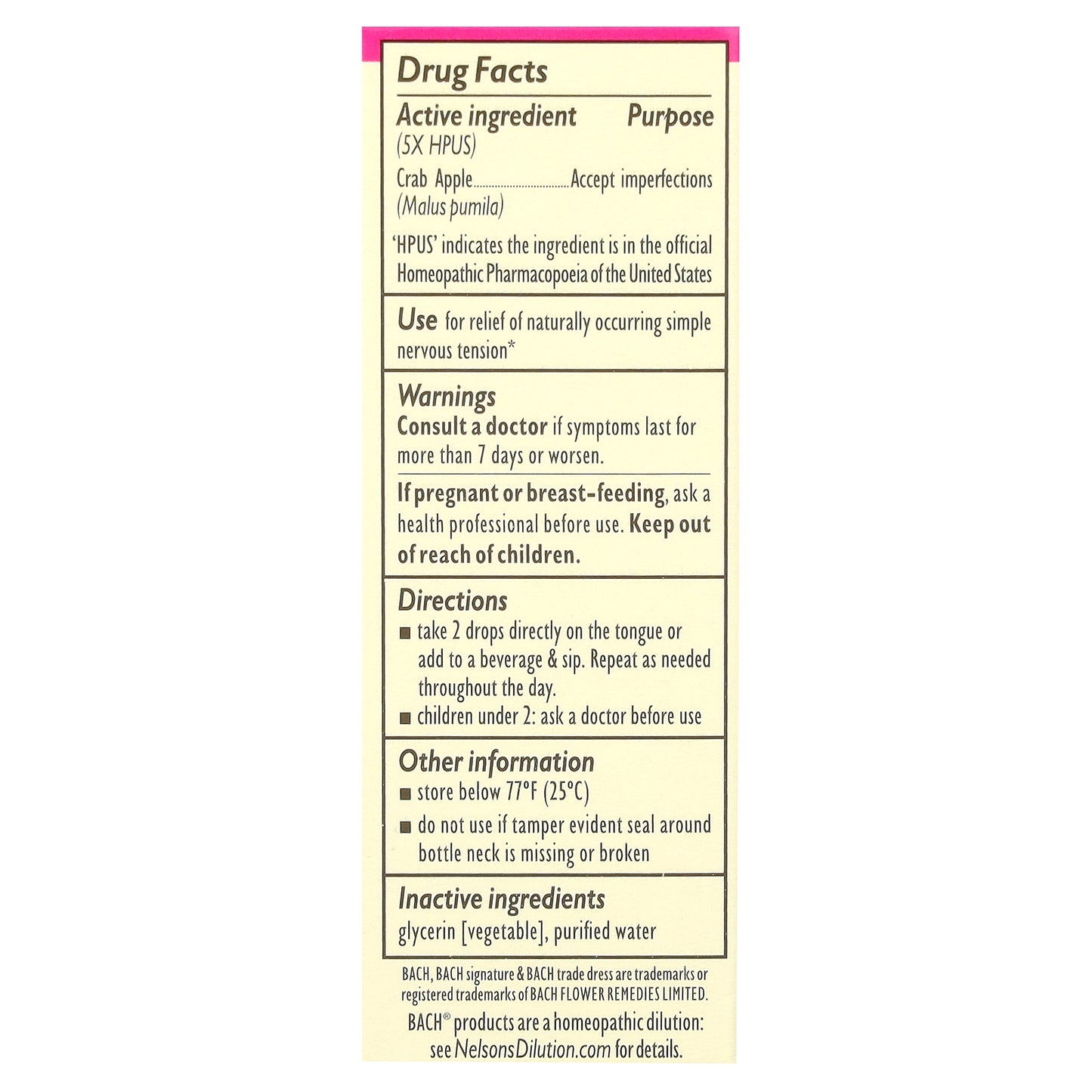 Bach, Original Flower Remedies, Crab Apple, 0.35 fl oz (10 ml)