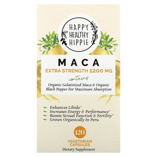 Happy Healthy Hippie, Maca, 120 Vegetarian Capsules