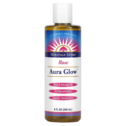 Heritage Store, Aura Glow, Rose, 8 fl oz (240 ml)