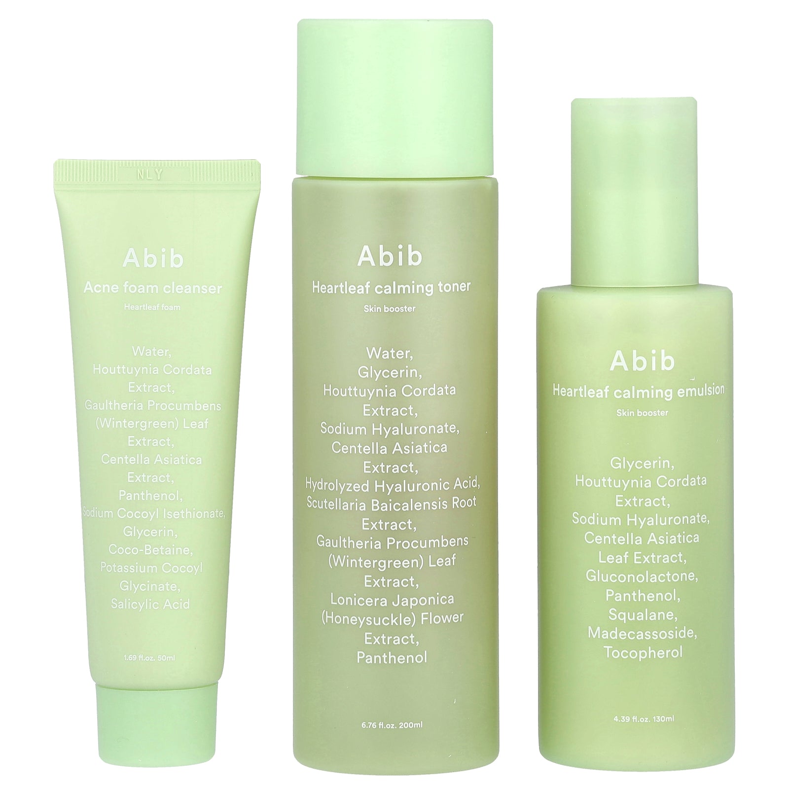 Abib, Heartleaf Calming 2-Step Set, 3 Piece Set