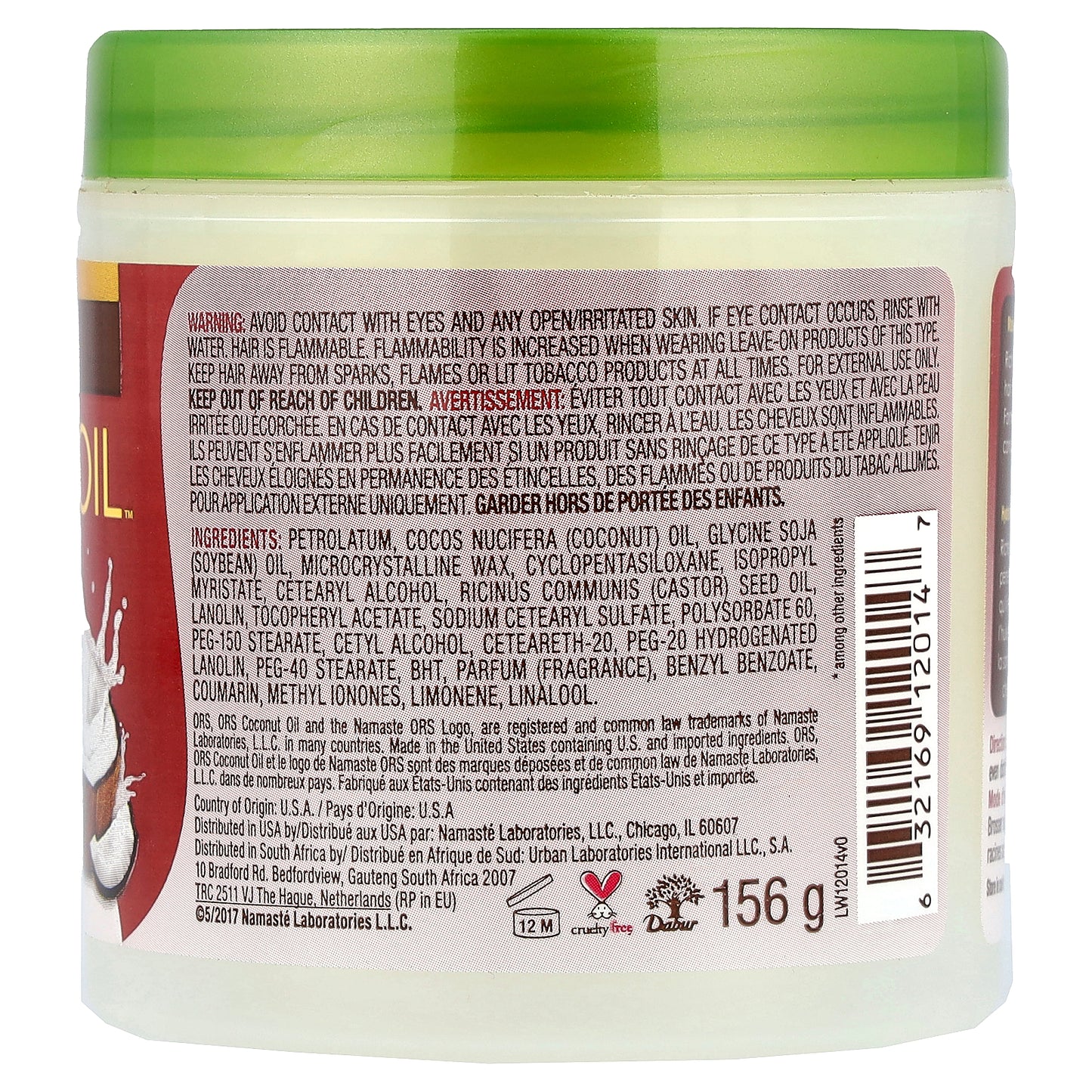 ORS, Coconut Oil™ Hair & Scalp Hairdress™, 5.5 oz (156 g)