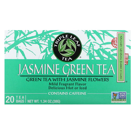 Triple Leaf Tea, Jasmine Green Tea , 20 Tea Bags, 1.34 oz (38 g)