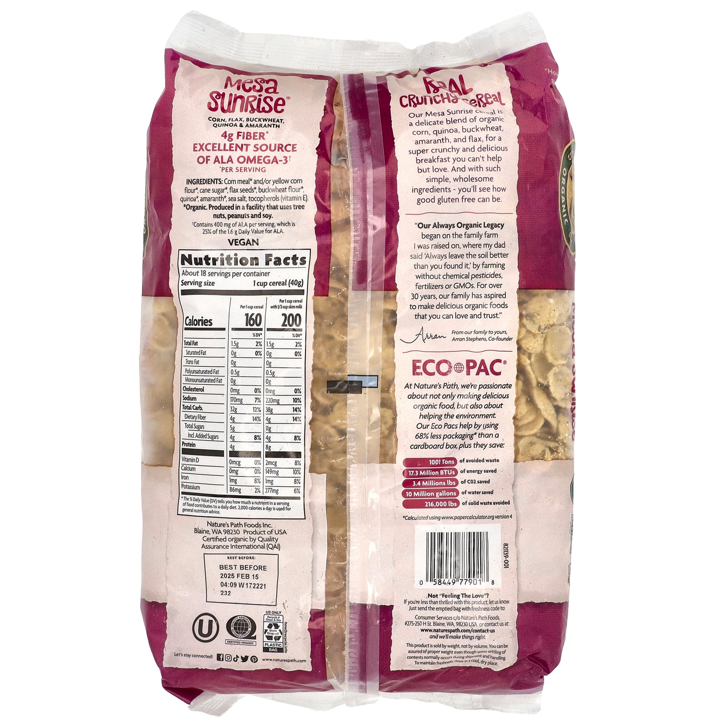 Nature's Path, Organic Mesa Sunrise® Cereal, 26.4 oz (750 g)