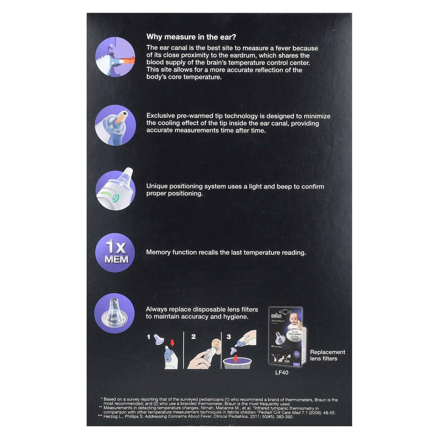 Braun, ThermoScan 5, Ear Thermometer , 25 Piece Kit