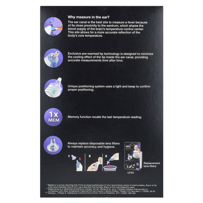 Braun, ThermoScan 5, Ear Thermometer , 25 Piece Kit