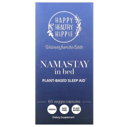 Happy Healthy Hippie, Namastay In Bed, Plant-Based Sleep Aid, 60 Veggie Capsules