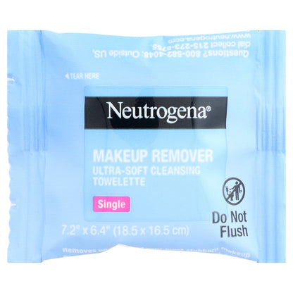 Neutrogena, Makeup Remover, Ultra-Soft Cleansing Towelettes, Singles, 20 Plant-Based Compostable Towelettes