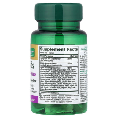 Nature's Bounty, Superfoods Plus Sharp Mind, 30 Capsules