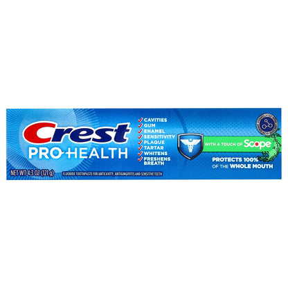 Crest, Pro Health, Fluoride Toothpaste, With a Touch of Scope, 4.3 oz (121 g)