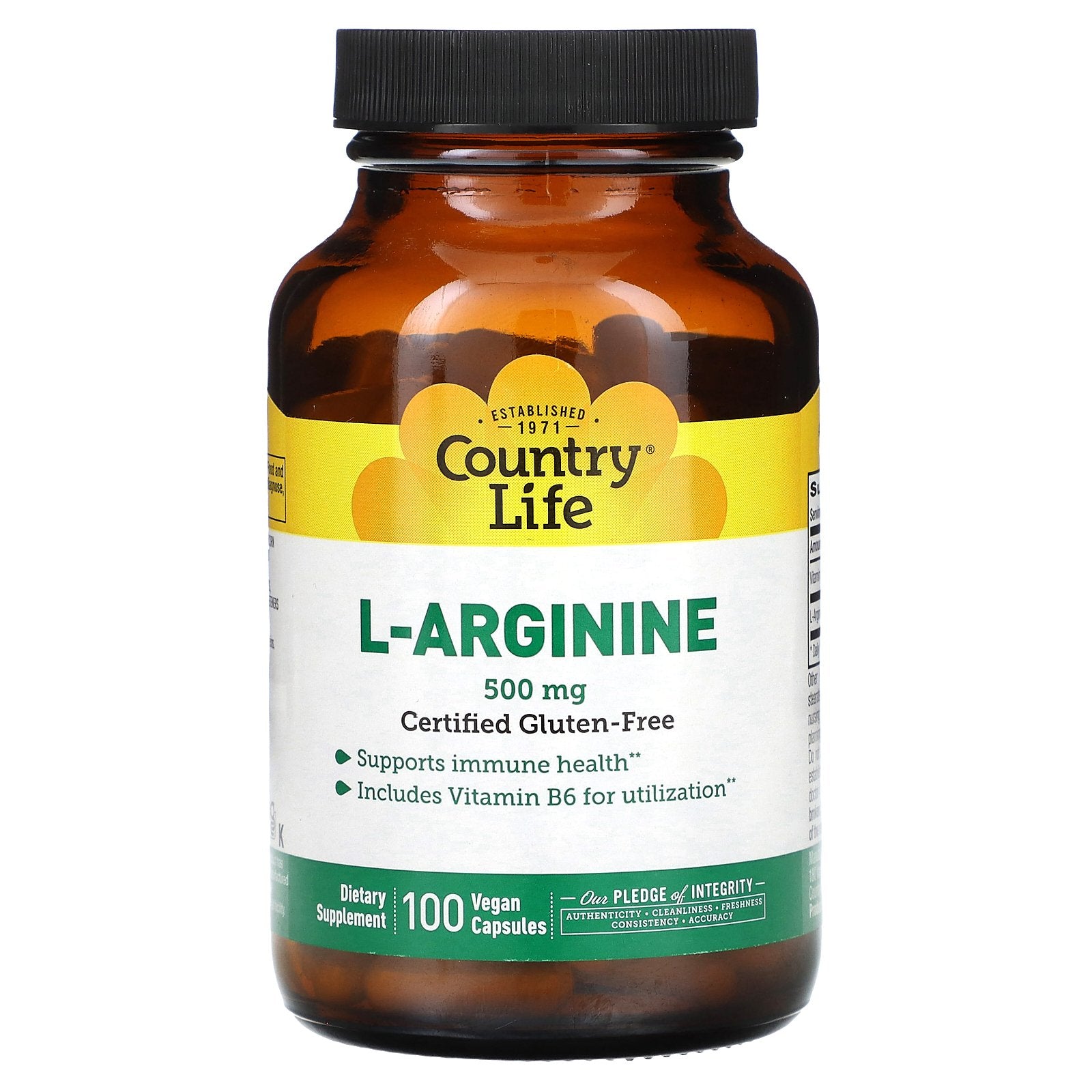 Country Life, L-Arginine, 100 Vegan Capsules