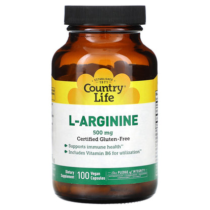 Country Life, L-Arginine, 100 Vegan Capsules