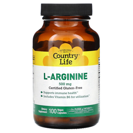 Country Life, L-Arginine, 100 Vegan Capsules