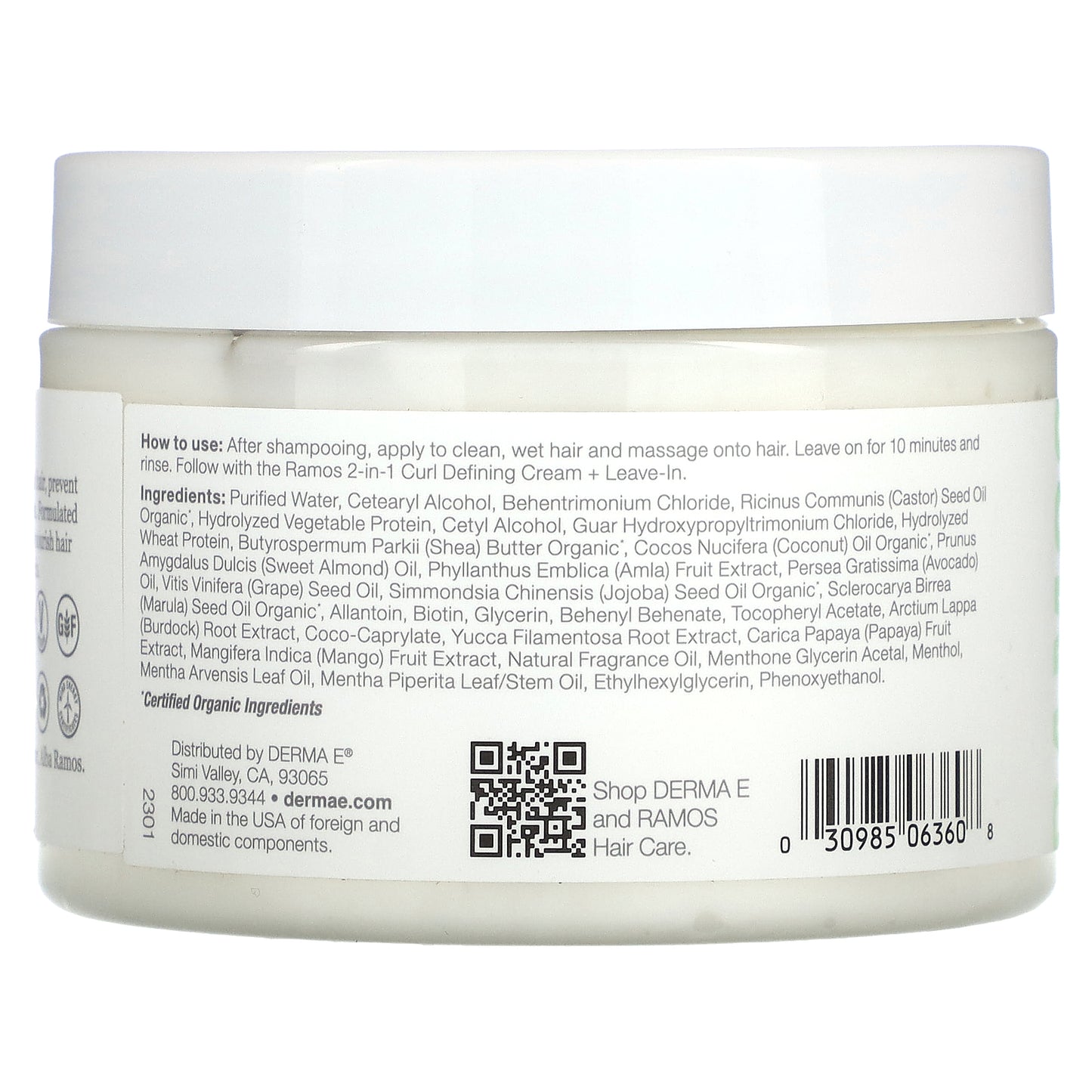 DERMA E, Ramos Clean Curls, Curl Repair Deep Treatment, 10 oz (284 g)