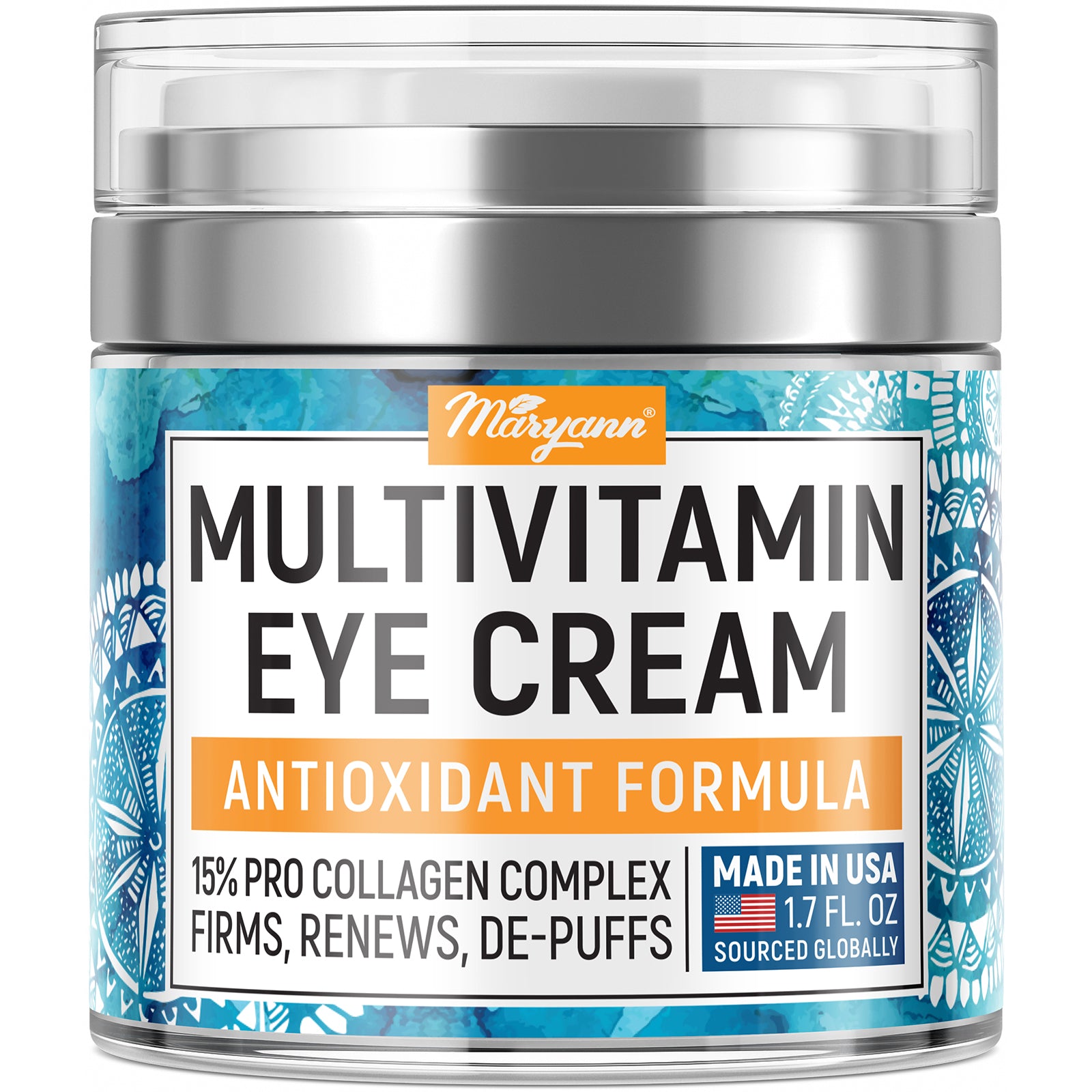 MaryAnn Organics, Eye Cream, Morning & Night Eye Formula, 1.7 fl oz