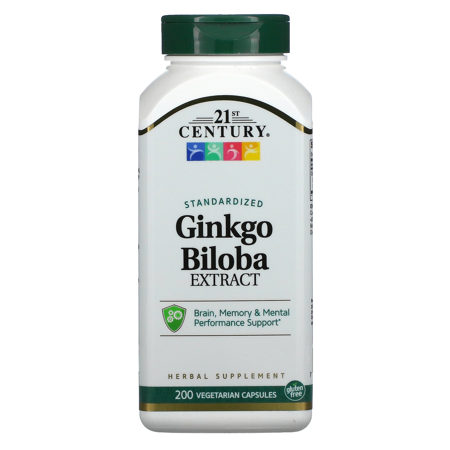 21st Century, Ginkgo Biloba Extract, Standardized, 60 mg, 200 Vegetarian Capsules