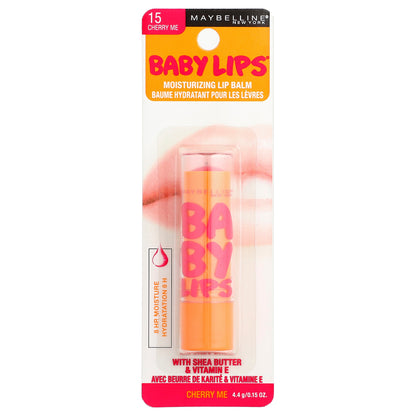 Maybelline, Baby Lips®, Moisturizing Lip Balm, 15 Cherry Me, 0.15 oz (4.4 g)