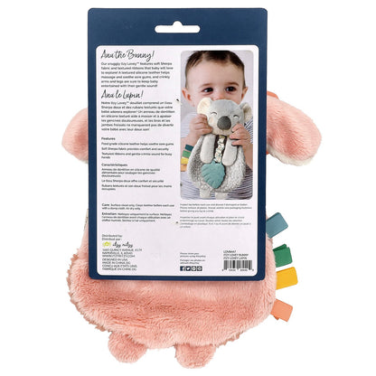 itzy ritzy, Itzy Lovey™, Plush Lovey With Silicone Teether, 0 Months+, Ana The Bunny, 1 Teether