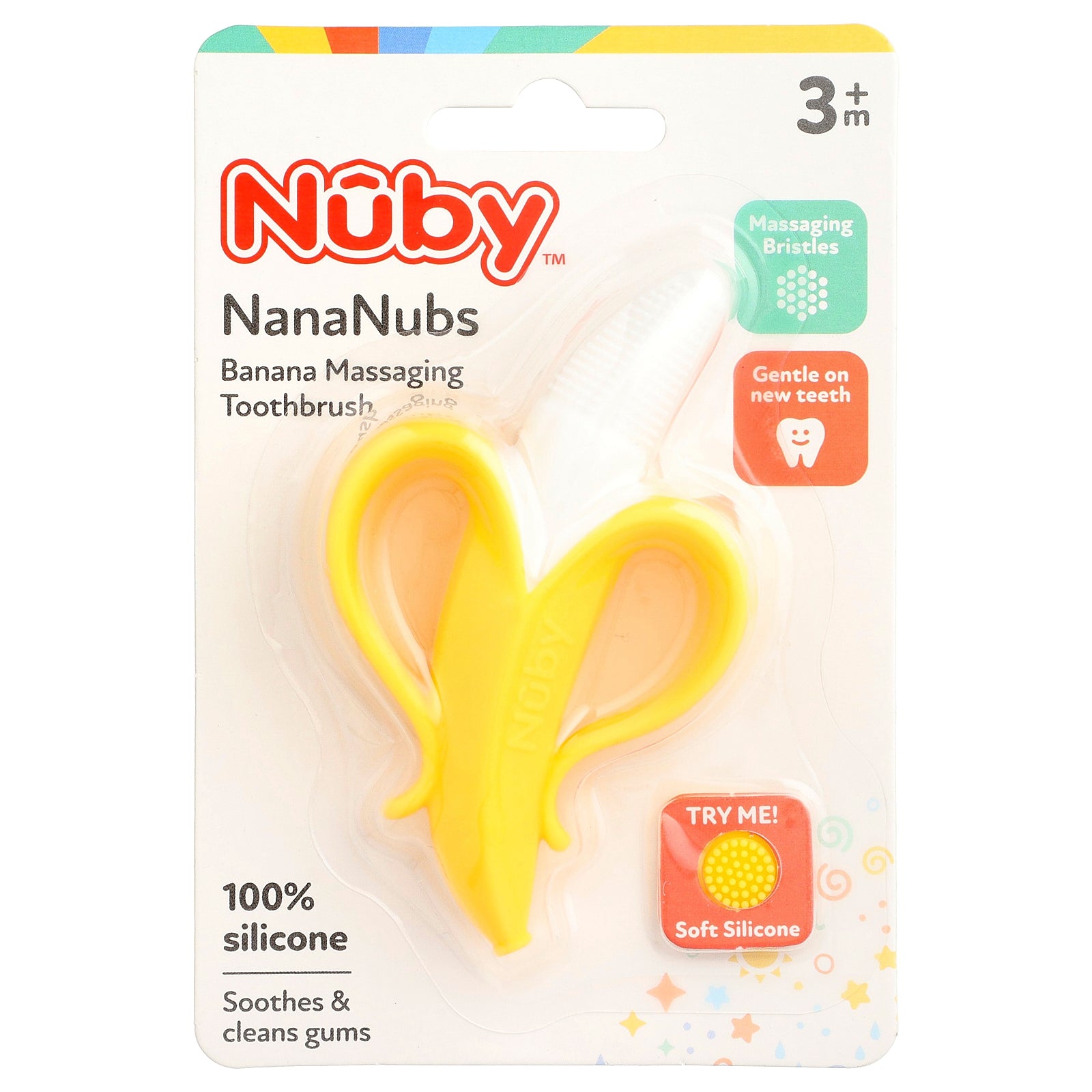 Nuby, NanaNubs, Banana Massaging Toothbrush, 3+ Months, 1 Brush
