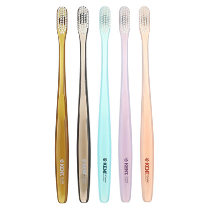 Kent, Ultra Soft Toothbrush, Crystal Compact, 5 Toothbrushes