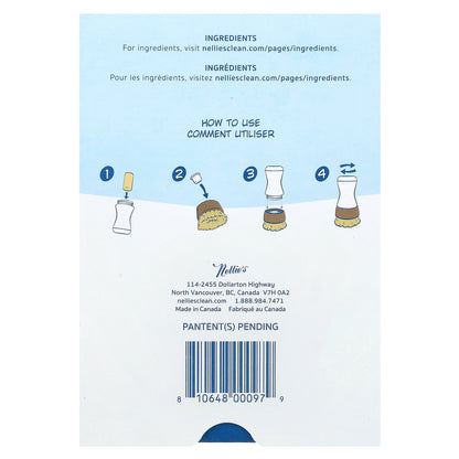 Nellie's, Dish Stick, 1 Stick, 2 Refills