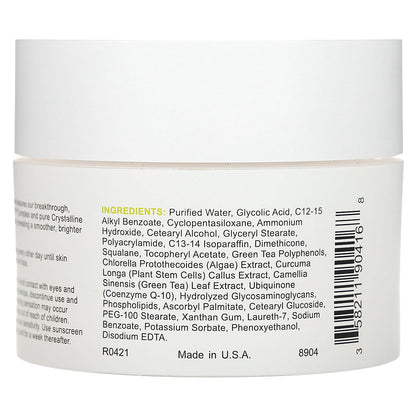 Replenix, Discoloration, Glycolic Acid 10% Resurfacing Cream, Fragrance Free, 1.7 oz (50 g)