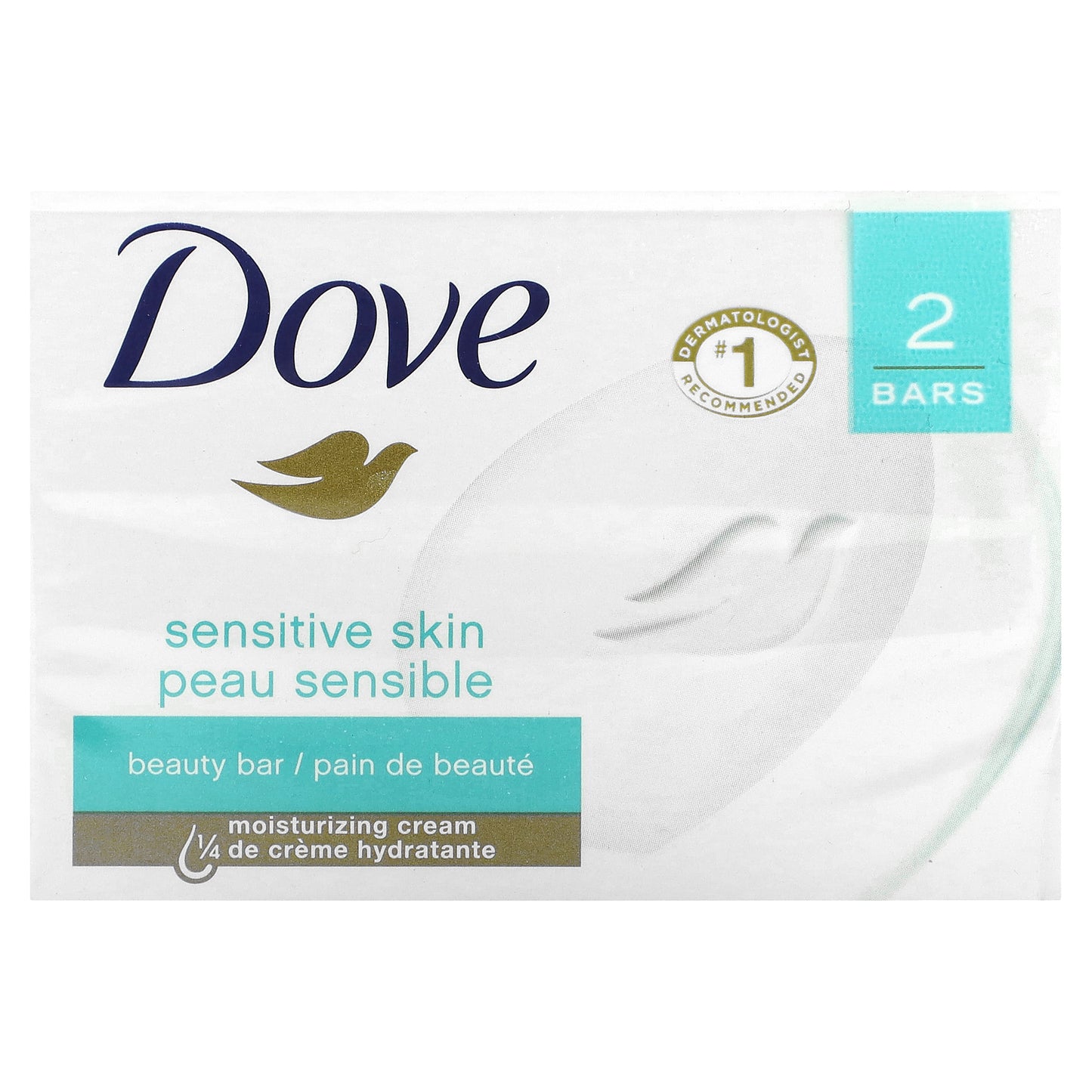 Dove, Beauty Bar Soap, Sensitive Skin, 2 Bars, 3.75 oz (106 g)