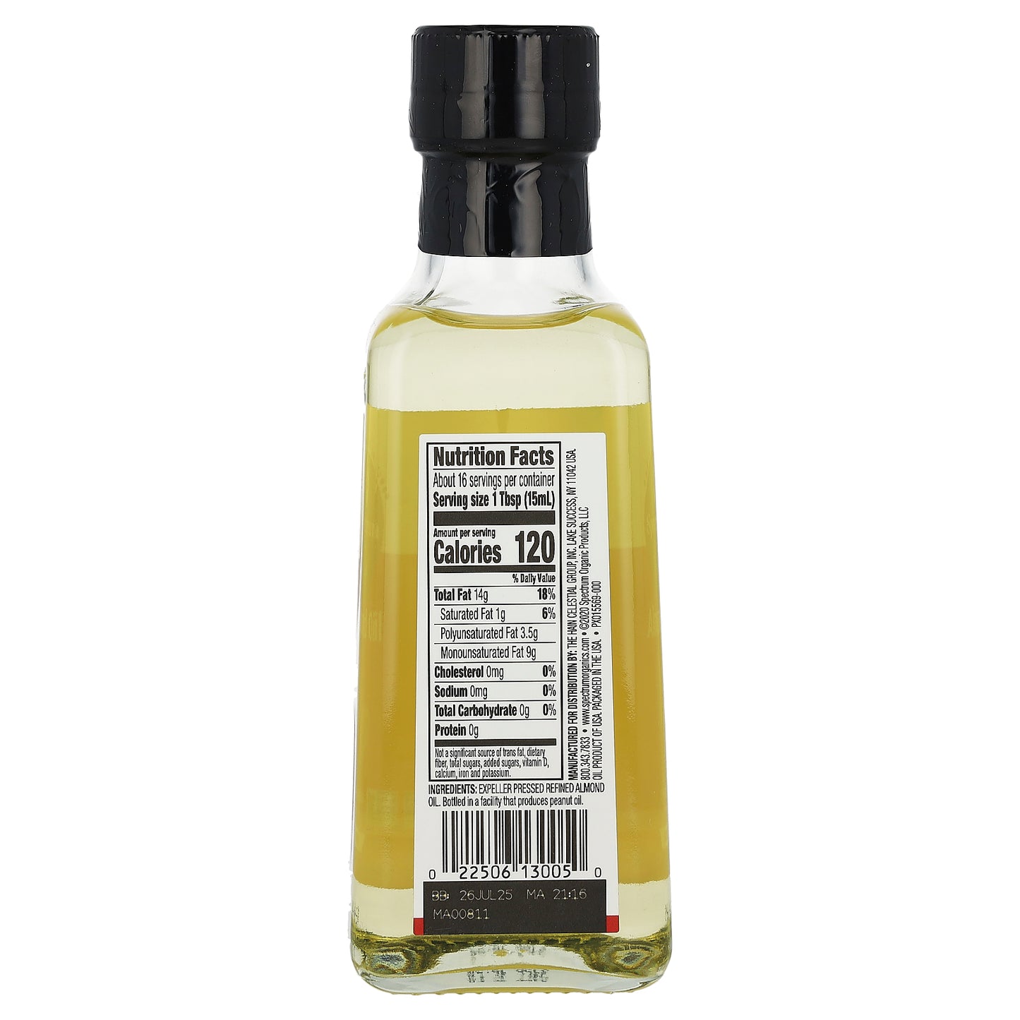 Spectrum Culinary, Almond Oil, Refined, 8 fl oz (236 ml)