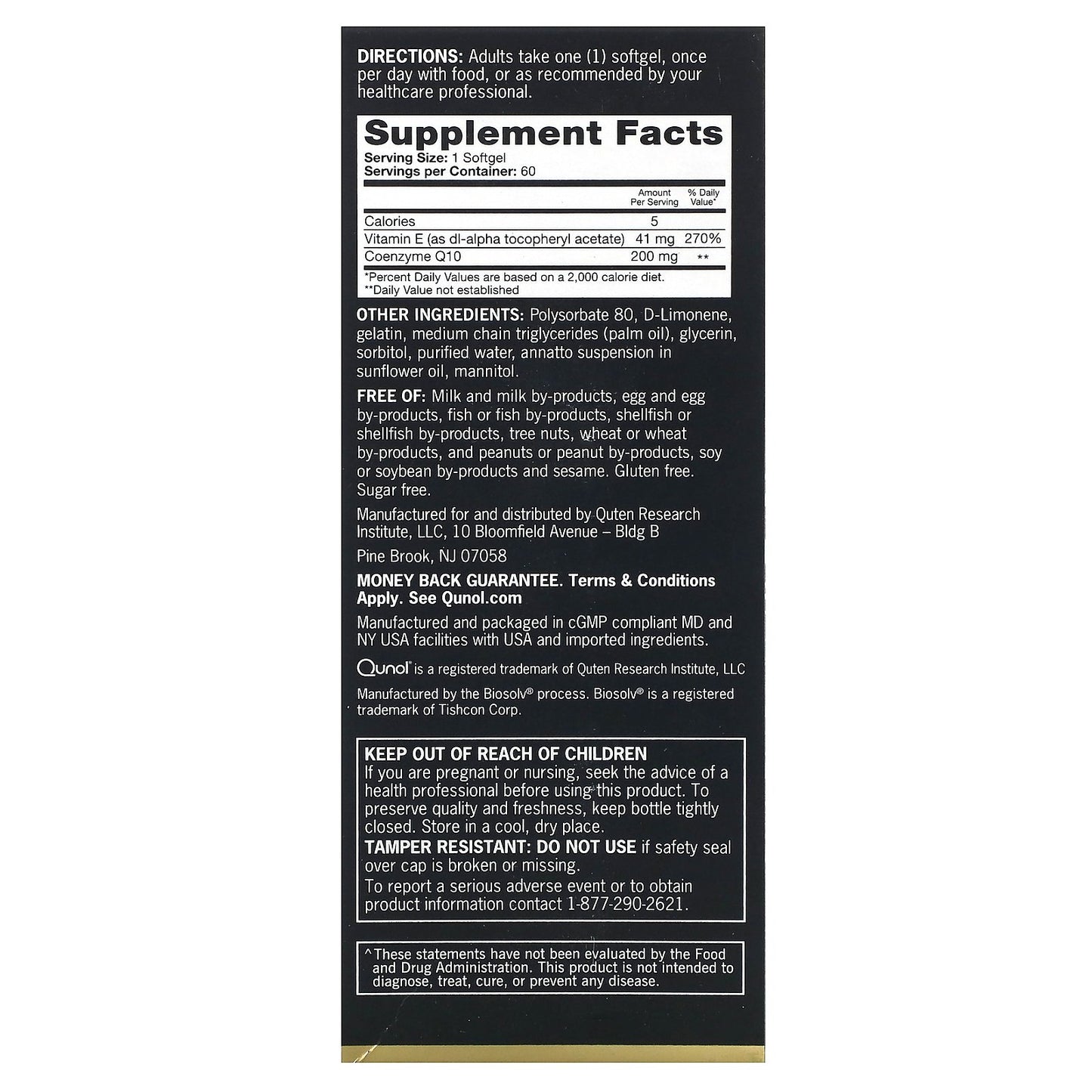 Qunol, Ultra CoQ10, 200 mg, 60 Softgels