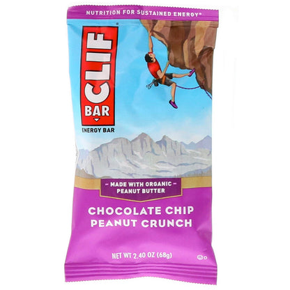 Clif Bar, Energy Bar, Chocolate Chip Peanut Crunch, 12 Bars, 2.40 oz (68 g) Each