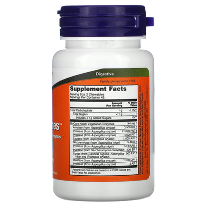 NOW Foods, ChewyZymes, Natural Berry Flavor, 90 Chewables