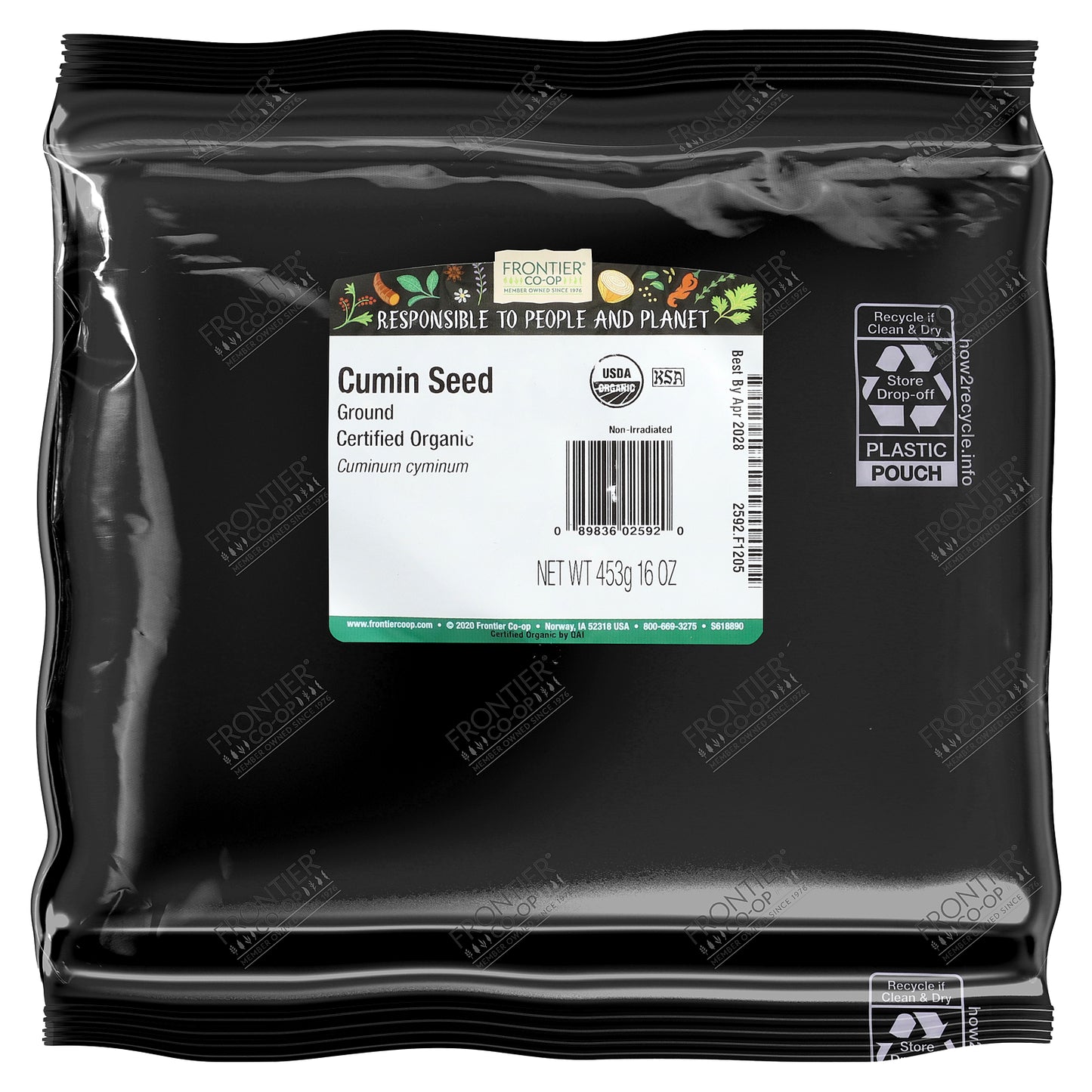 Frontier Co-op, Organic Cumin Seed, Ground, 16 oz (453 g)