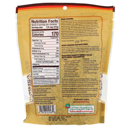 Bob's Red Mill, Organic Tri-Color Quinoa, Whole Grain, 13 oz (369 g)