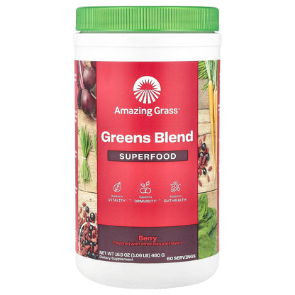 Amazing Grass, Greens Blend, Superfood, Berry, 16.9 oz (480 g)