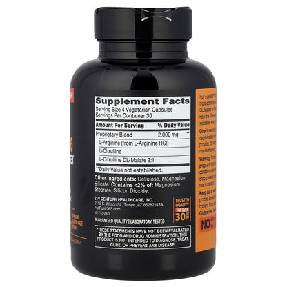 21st Century, Nitric Oxide, 120 Vegetarian Capsules