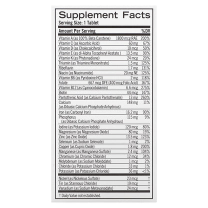 Geritol, Multivitamin/Multimineral Supplement, 40 Tablets