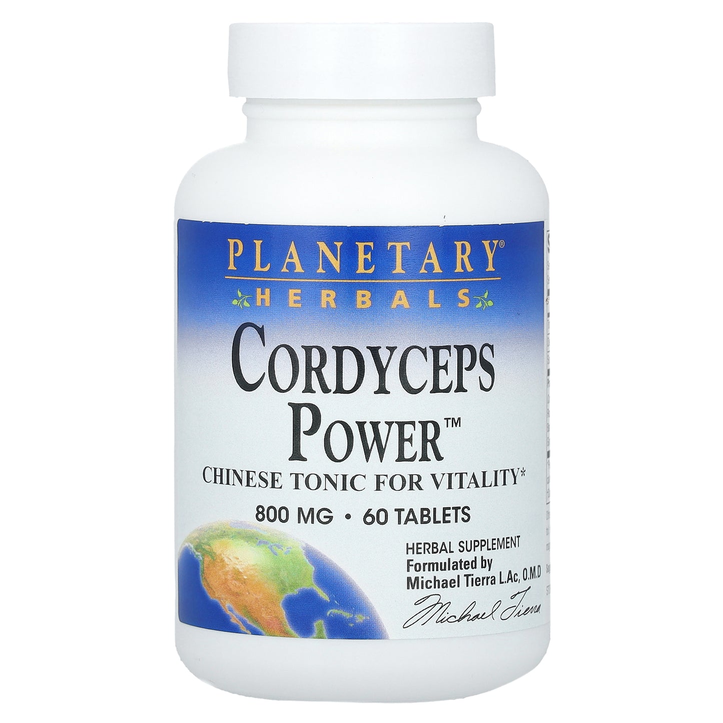 Planetary Herbals, Cordyceps Power, 60 Tablets (400 mg per Tablet)