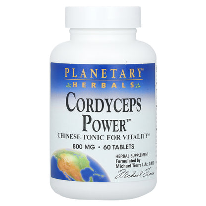 Planetary Herbals, Cordyceps Power, 60 Tablets (400 mg per Tablet)