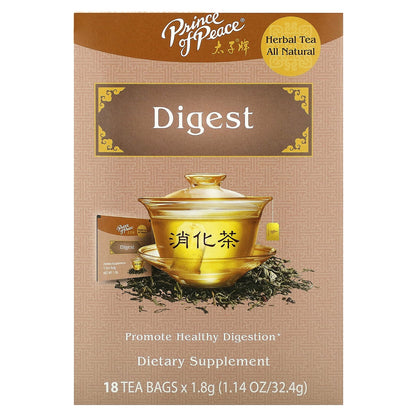 Prince of Peace, Herbal Tea, Digest, 18 Tea Bags, 1.14 oz (32.4 g)