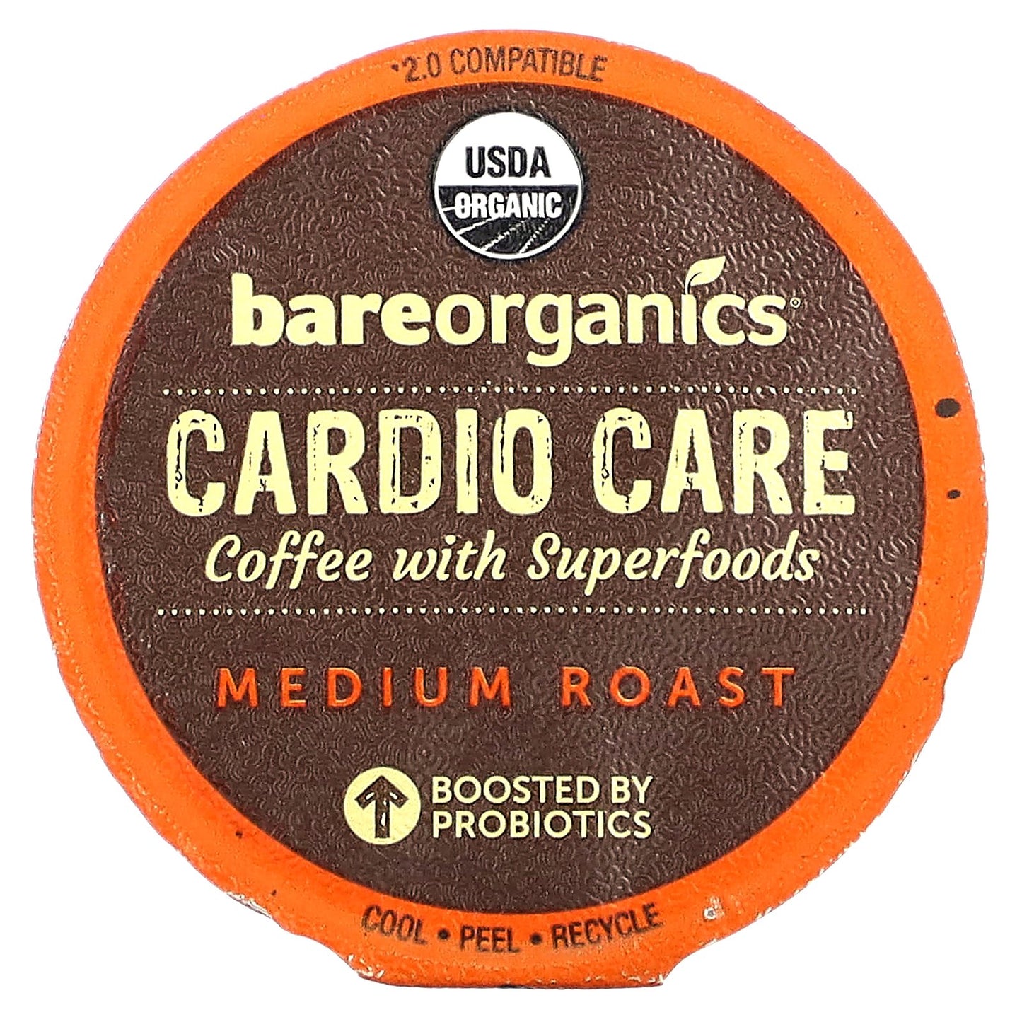 BareOrganics, Cardio Care, Coffee with Superfoods, Medium Roast, 10 Cups, 0.41 oz (11.5 g) Each