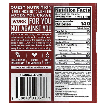 Quest Nutrition, Original Style Protein Chips, BBQ, 8 Bags, 1.1 oz (32 g) Each