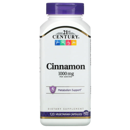 21st Century, Cinnamon, 1,000 mg, 120 Vegetarian Capsules  (500 mg per Capsule)