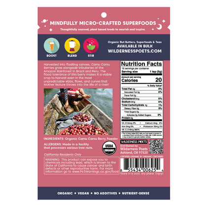 Wilderness Poets, Organic Camu Camu Berry Powder, 3.5 oz (99 g)