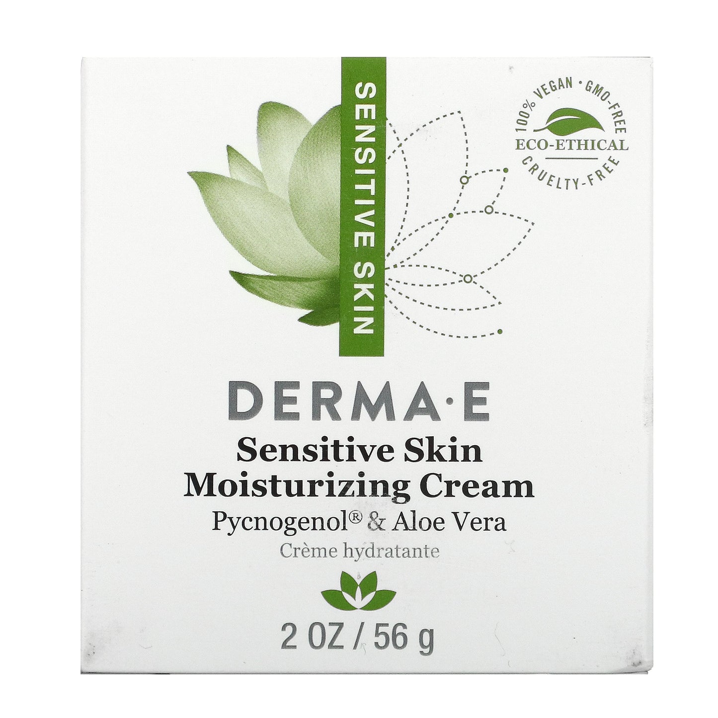 DERMA E, Sensitive Skin Moisturizing Cream, 2 oz (56 g)