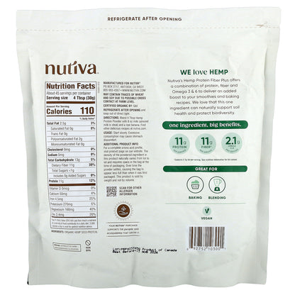 Nutiva, Organic Hemp Protein Powder, 3 lbs (1.36 kg)