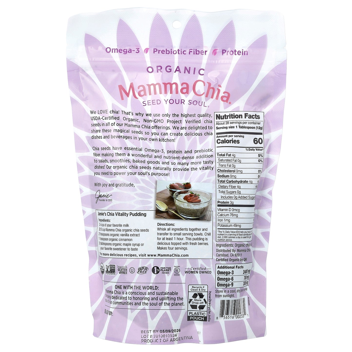 Mamma Chia, Organic Chia Seed, 12 oz (340 g)