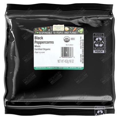Frontier Co-op, Organic Whole Black Peppercorns, 16 oz (453 g)