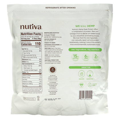 Nutiva, Organic Hemp Protein Powder, 3 lb (1.36 kg)