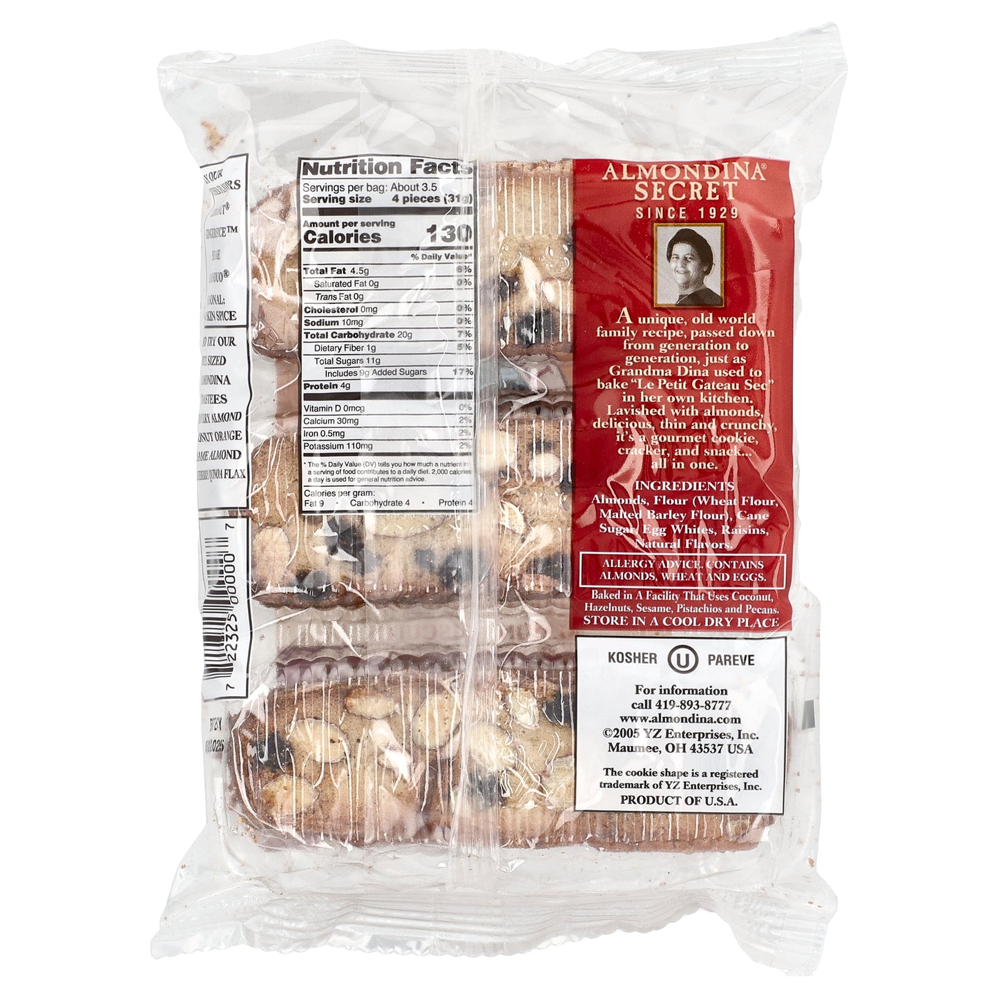 Almondina, The Original Almond Biscuits, 4 oz (113 g)